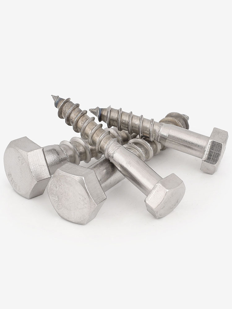 m6m8m10304不锈钢外六角自攻螺丝木螺丝钉粗牙攻丝加长自功螺丝