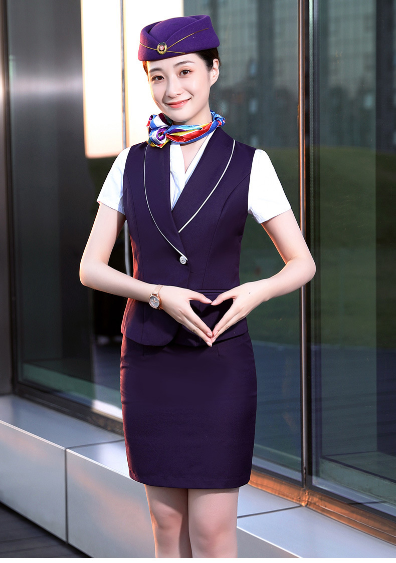 空姐职业套装女西装马甲铁路高铁乘务员制服前台礼仪接待工作服女