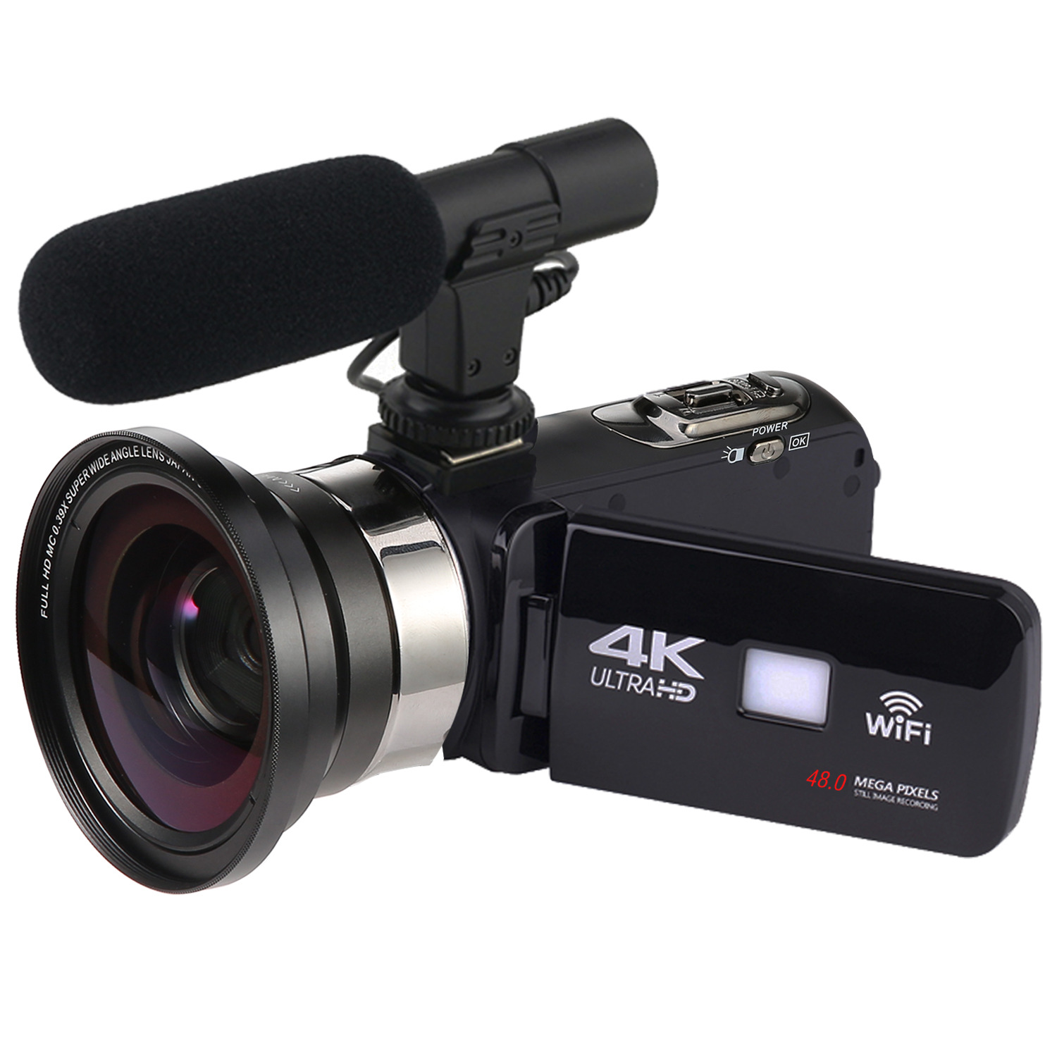 批发热卖款4k高清数码摄像机3000万像素家用旅行采访直播dv摄像机