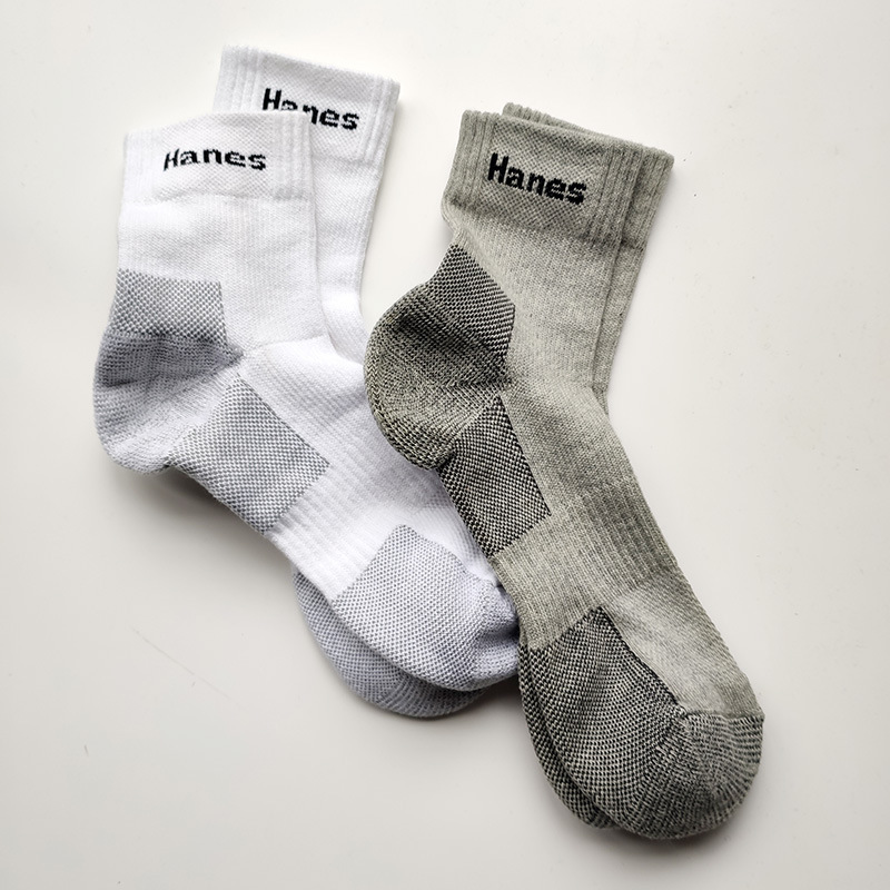 日系工厂订单 男款拼色 脚趾后跟加固加厚 中筒袜