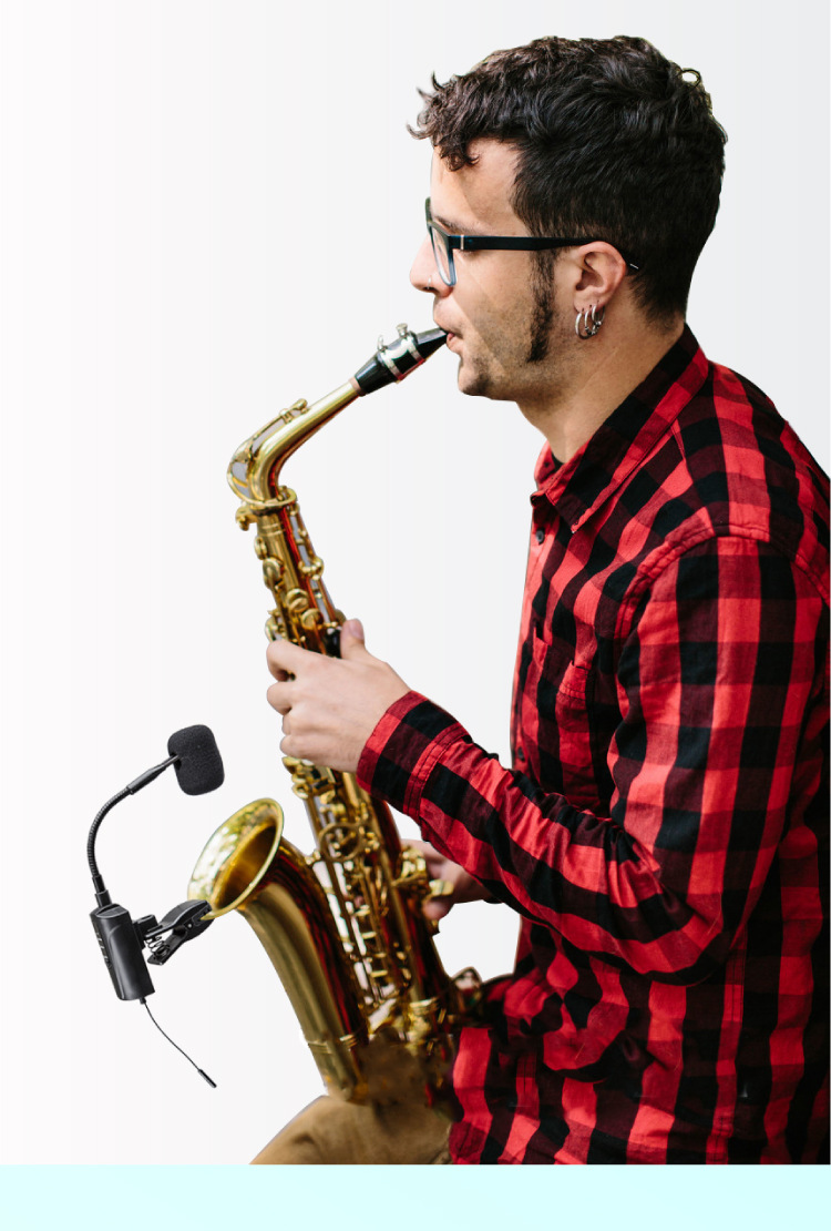 爱尚达st-5萨克斯专用无线麦克风充电50米舞台吹奏演出拾音器话筒