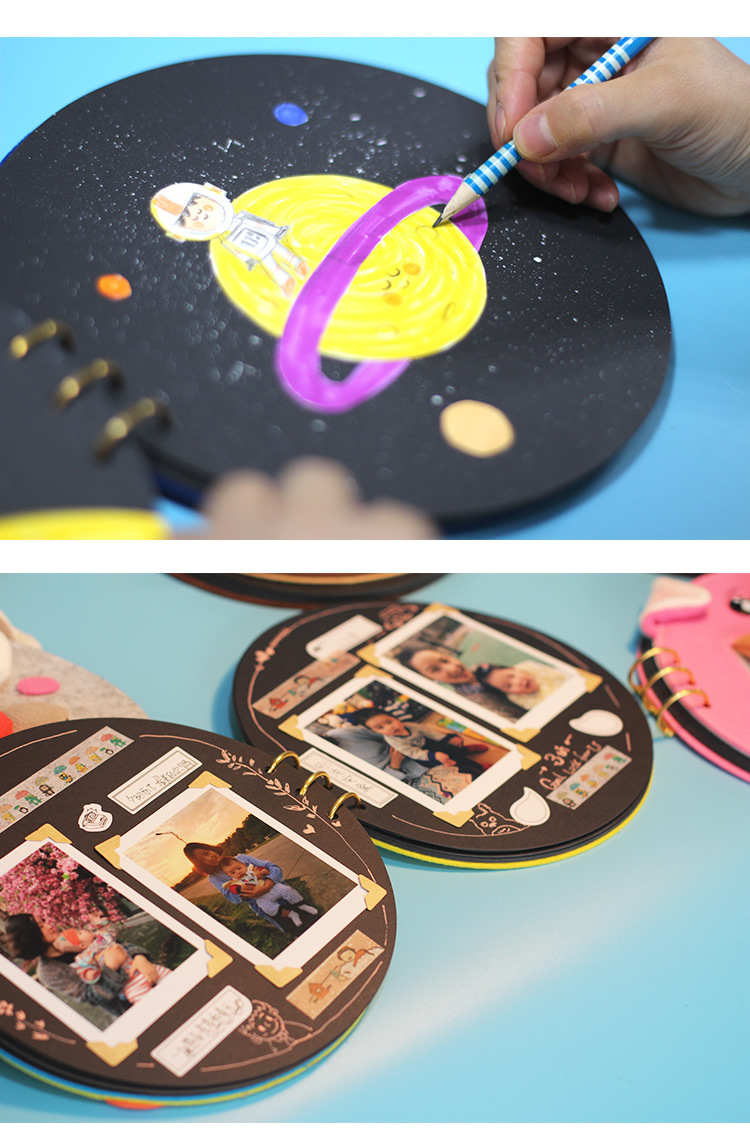 顽先生 我的星球圆形孩子成长儿童幼儿园纪录定制宝宝纪念diy相册
