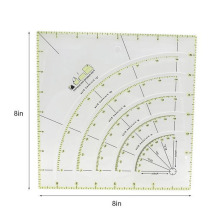 三色厂家现货8英寸亚克力量衣尺 DIY手工拼布尺 彩色缝纫尺批发