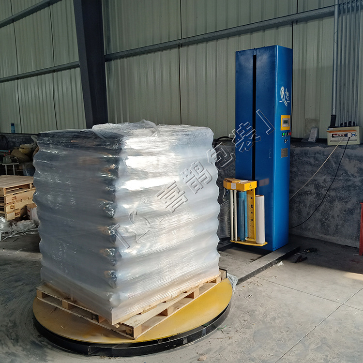 [含工作视频] 缠膜机 自动拉伸膜缠绕机包装机械托盘缠绕包装机