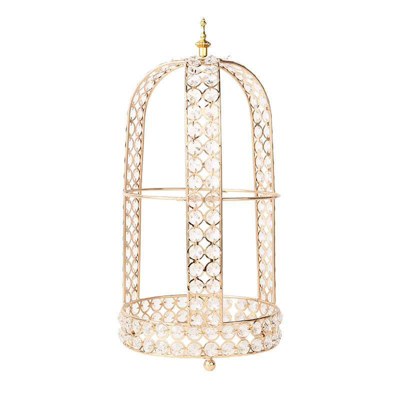 Fashion Creative Decoration Bird Cage Fruit Plate Simple Home Snack Dish Candy Plate European Multi-Layer Metal Dim Sum Rack
