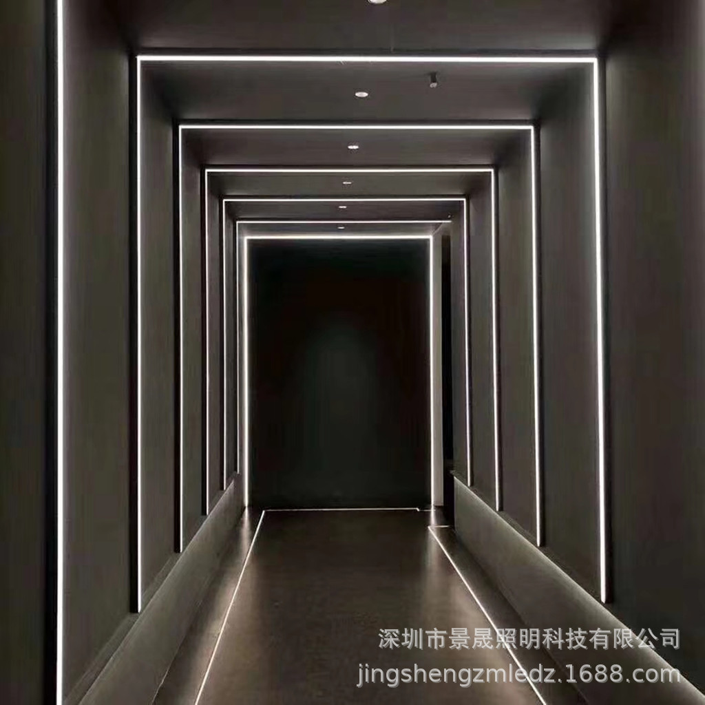 led硬灯条12v 无暗区线型灯展柜衣柜led线条灯 高显高亮led铝槽灯