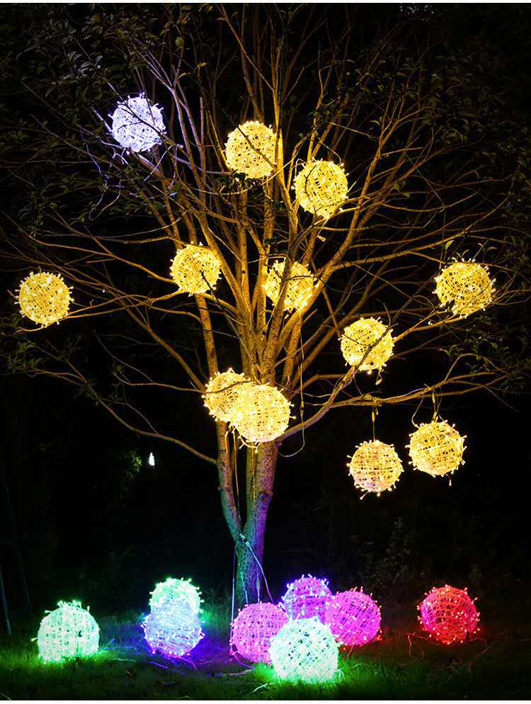 新款led藤球灯 厂家直销户外防水装饰灯挂树景观节日亮化工程球灯