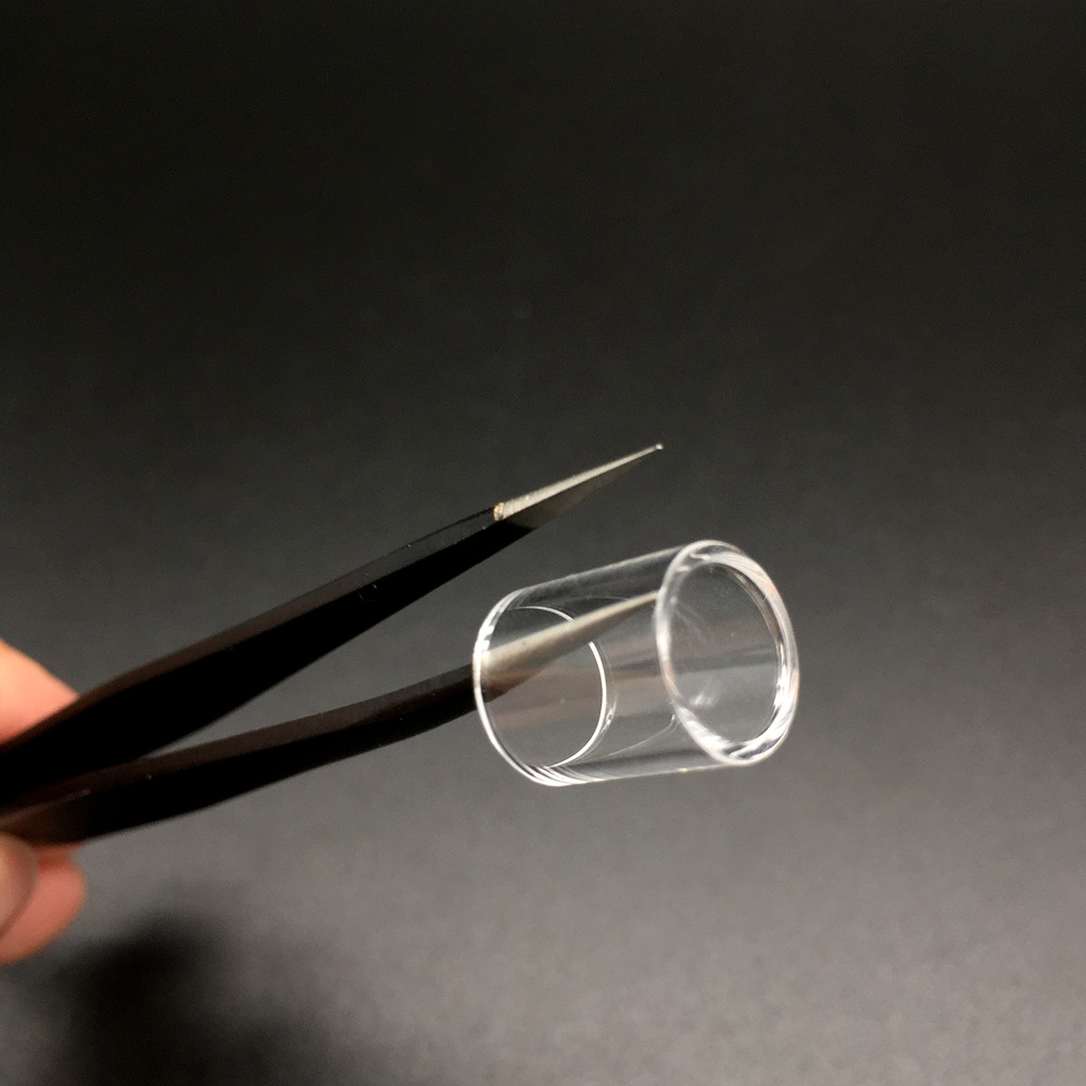 厂家直供 打孔石英杯 玻璃杯 磨砂或透明石英玻璃杯 来图定制