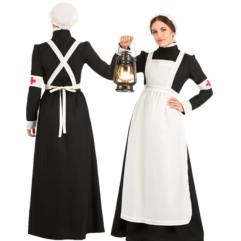 万圣节服装成人cos女佣女仆装修女护士保姆装扮演出服cosplay长裙