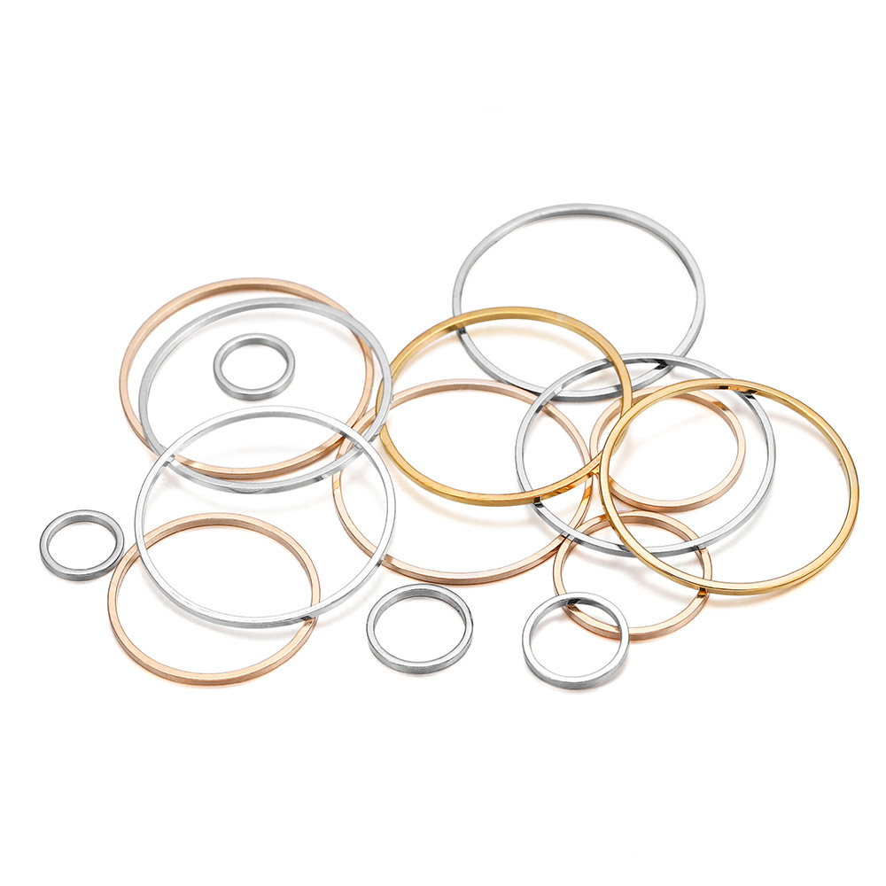 现货批发铜制平口圈 闭口圈 单圈DIY手工饰品配件 连接材料圆环