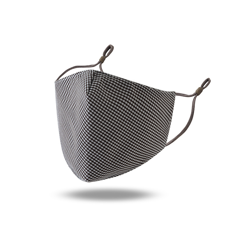 日系纯棉口罩男女春秋季透气立体口鼻罩复古简约风可水洗可插滤片