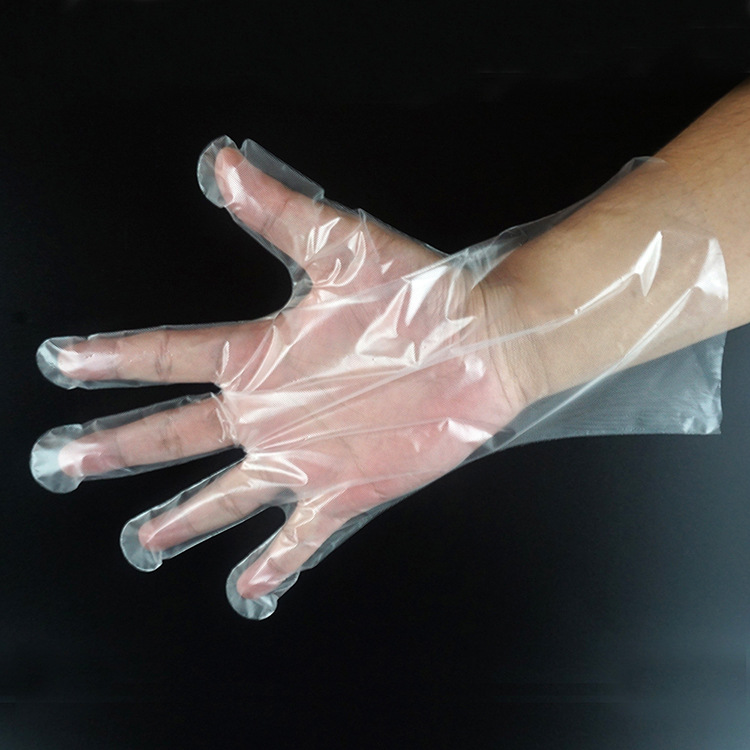 工厂直供餐饮行业食品级透明手套一次性手套袋装抽取式pe塑料手套