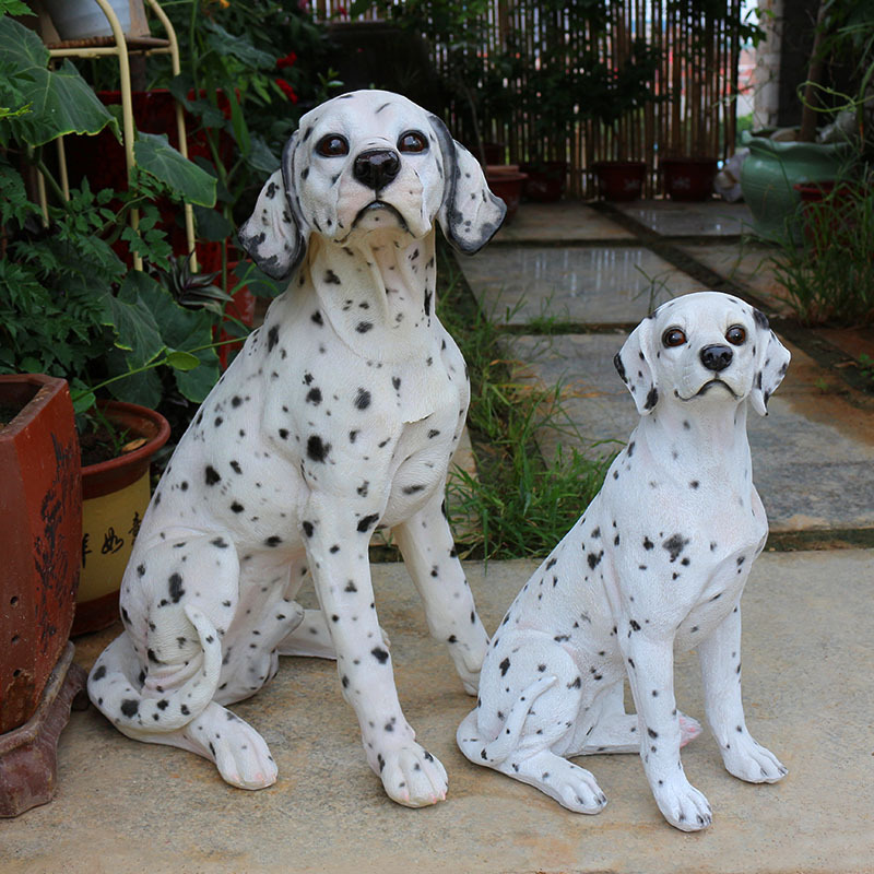 Simulation Spotty Dog Decoration Pet Dog Damazaki Dog Model Home Courtyard Garden Floor Watchdog Decoration Large