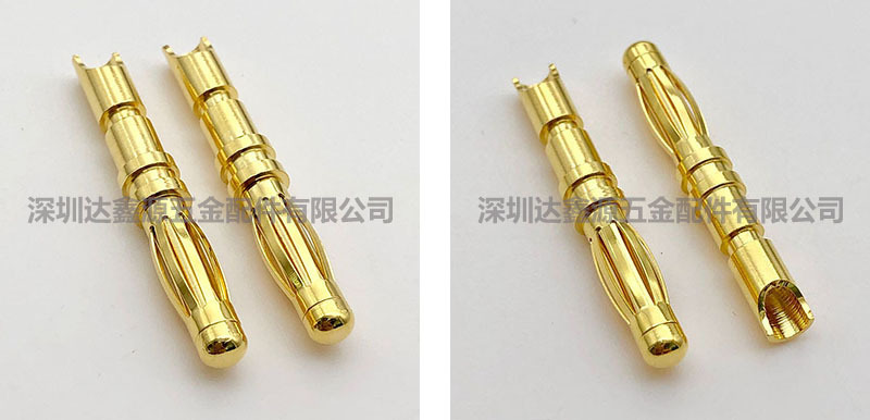 加工定制 香蕉头 香蕉插头 pcb连接器灯笼花试鼓簧铜针插针pin针