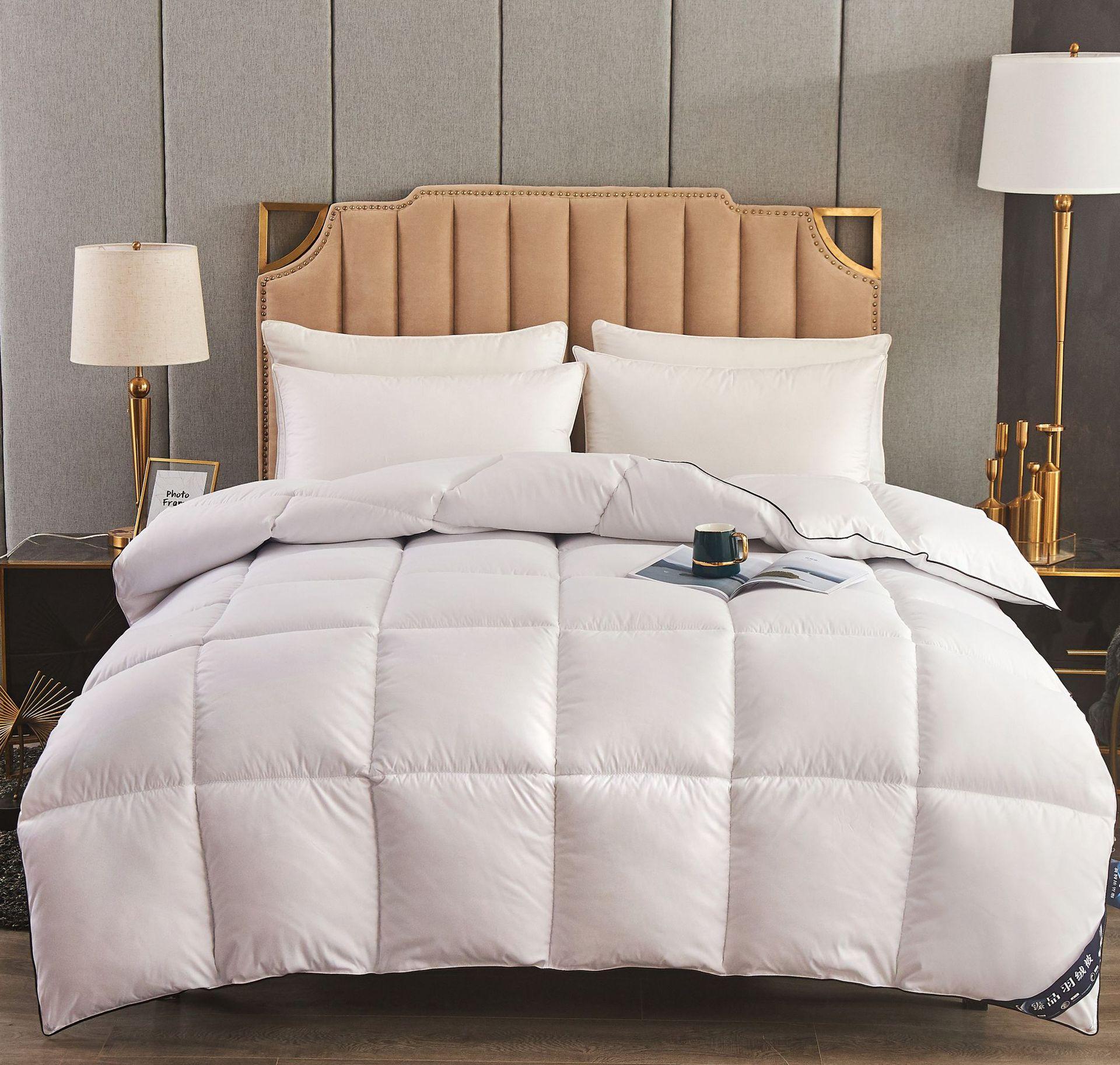 加急单2022秋微商热销韩国原单小白狗贴布绣羽绒被冬季保暖加厚双人被