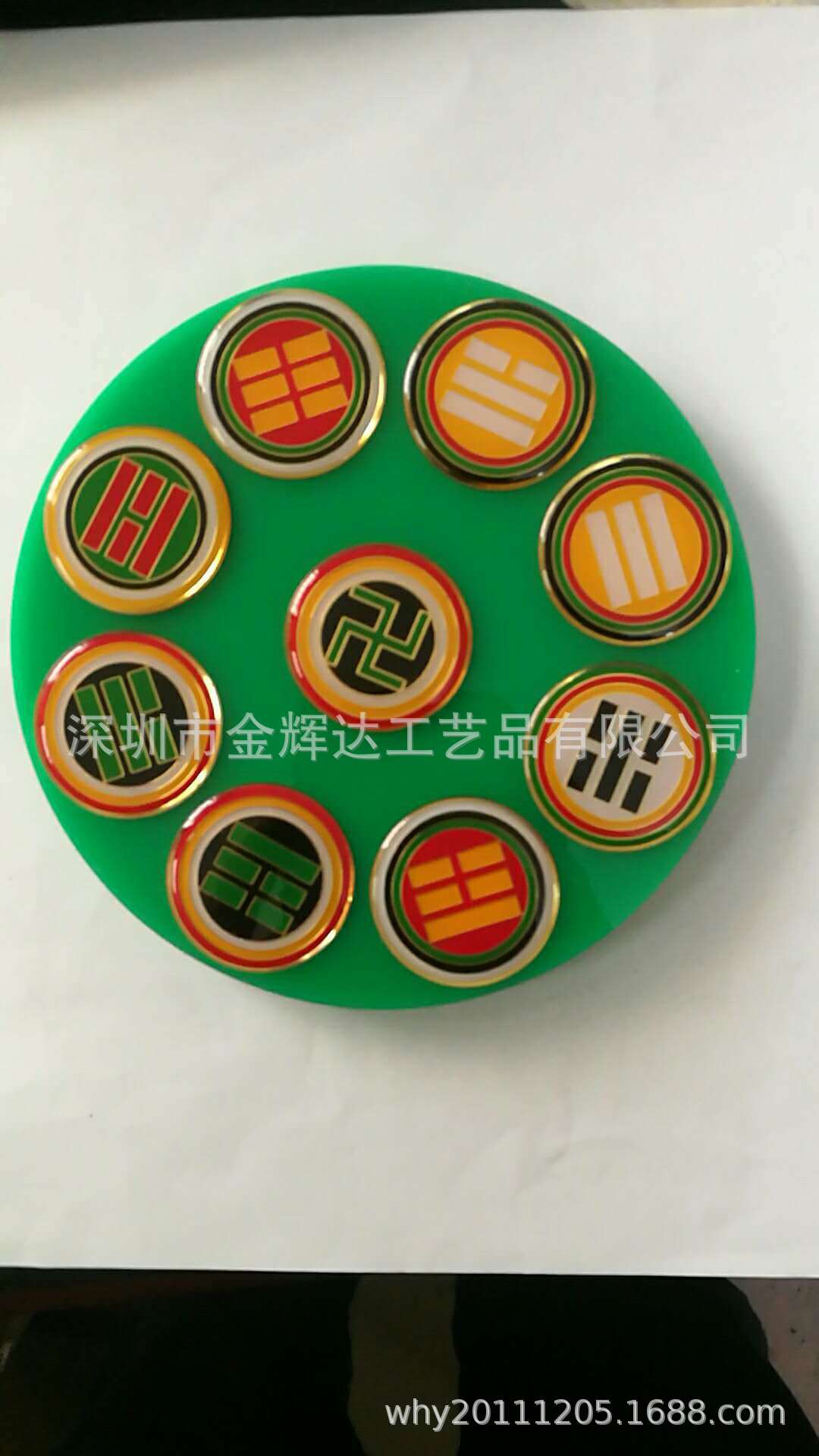 厂家生产纯铜太极墙五龙盘招贤盘五龙震万字符太极八卦定制logo