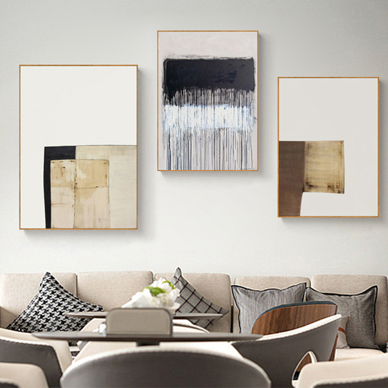 现代极简抽象装饰画 消融 创意个性客厅挂画餐厅壁画 北欧风墙画