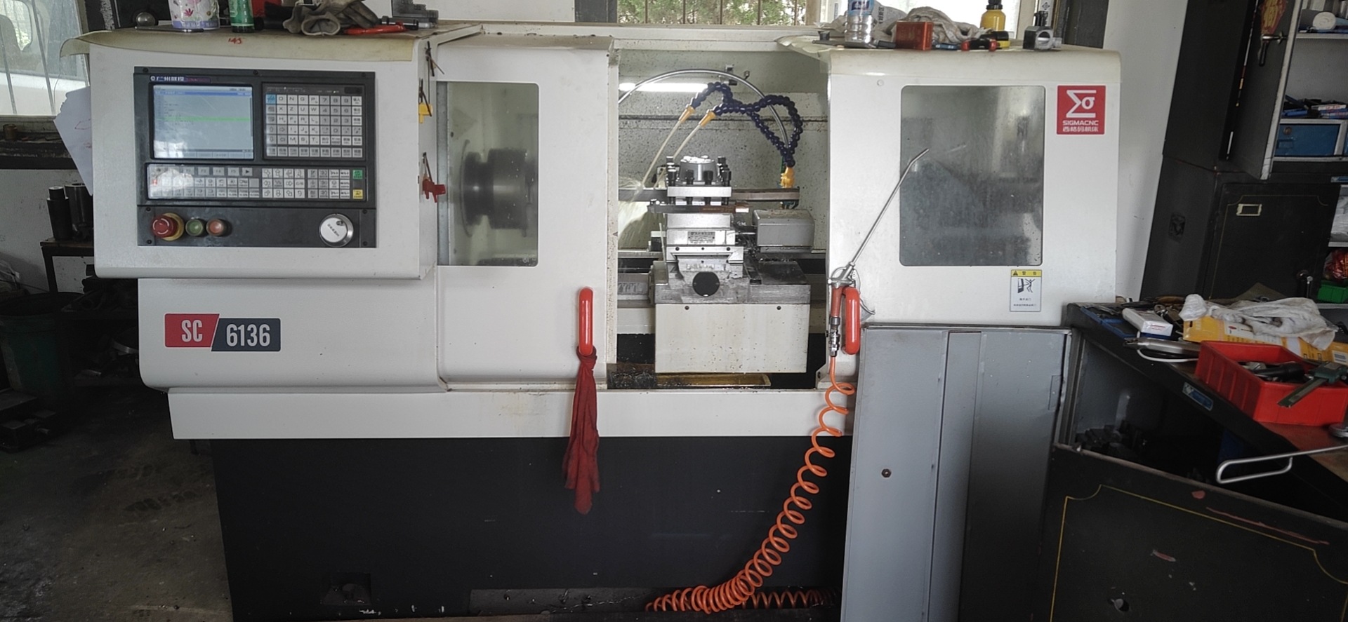 出售二手上海西格玛sc6136数控车二手数控车二手车床