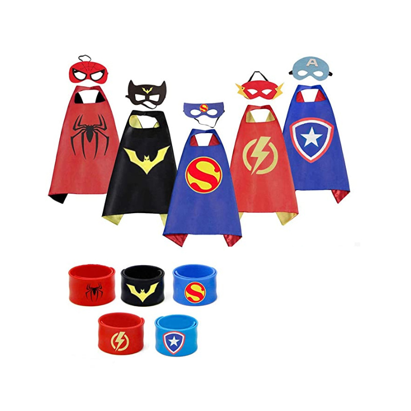 现货批发超级英雄儿童披风男万圣节斗篷美国队长超人披风演出道具