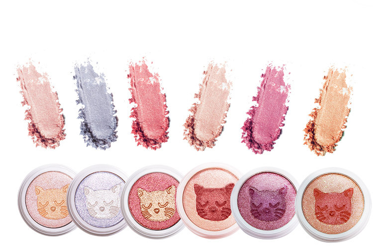 faiccia猫咪眼影盘双色大地色哑光亮片高光珠光国货彩妆一件代发
