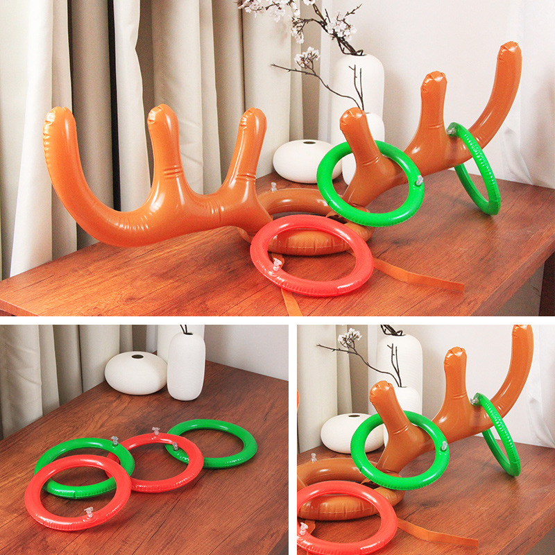 结婚礼用品婚庆堵门拦门恶搞整蛊新郎伴郎接亲游戏道具麋鹿角套圈