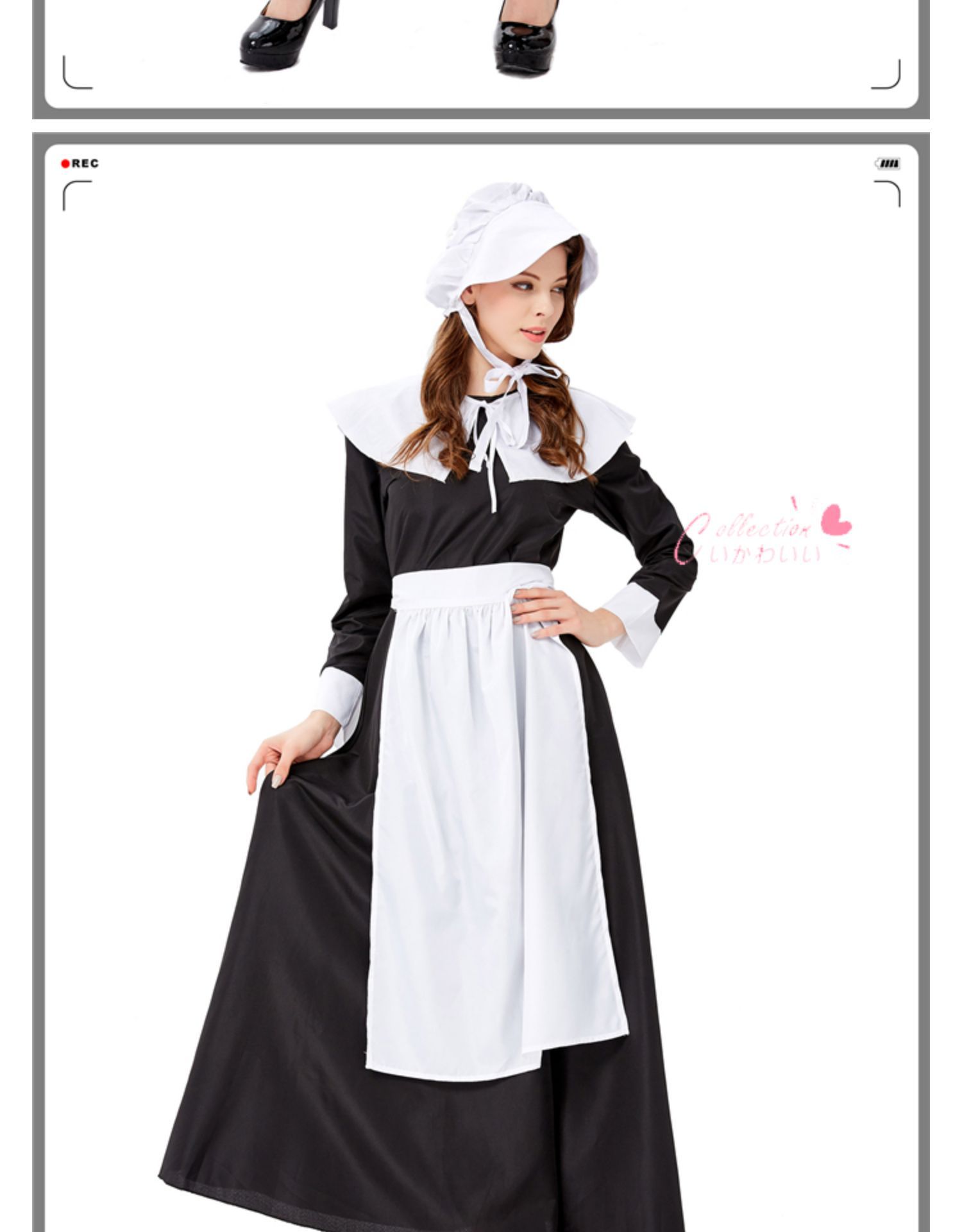 法国中世纪贵妇田园装 庄园管家服装仆人女仆装123德国餐厅英国风