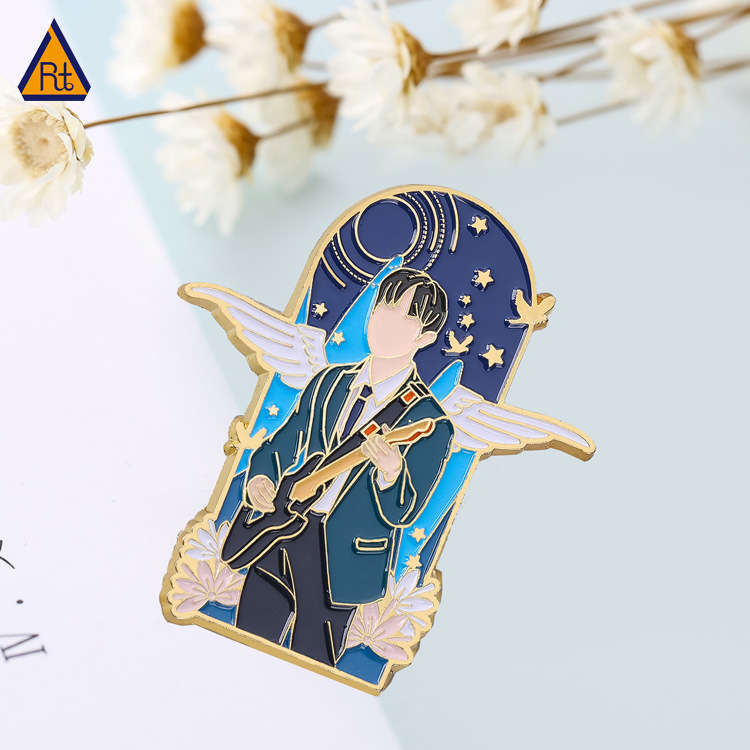 定制明星周边应援金属徽章 博物馆文创烤漆胸章 日韩粉丝胸针定做