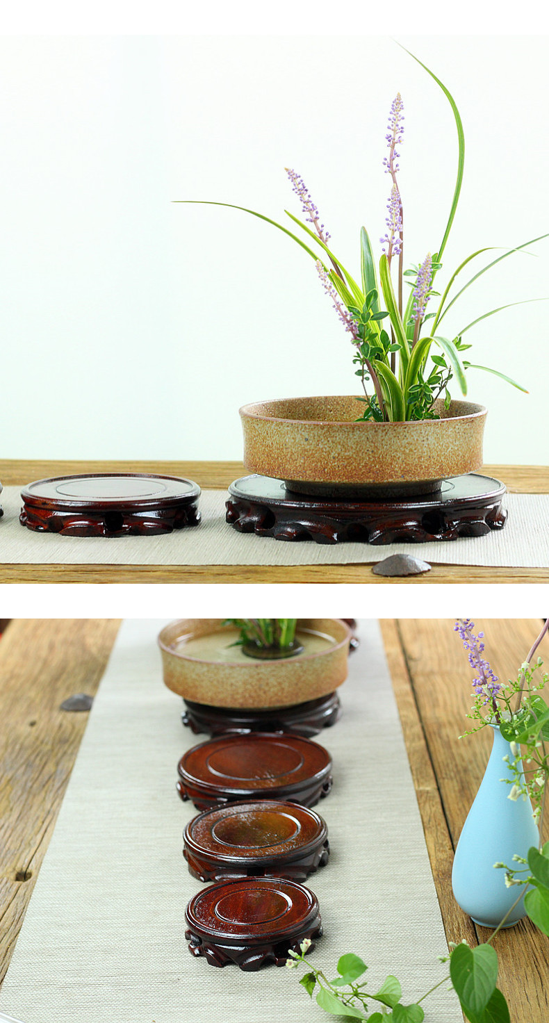 实木根雕底座花器花盆鱼缸底座复古多规格