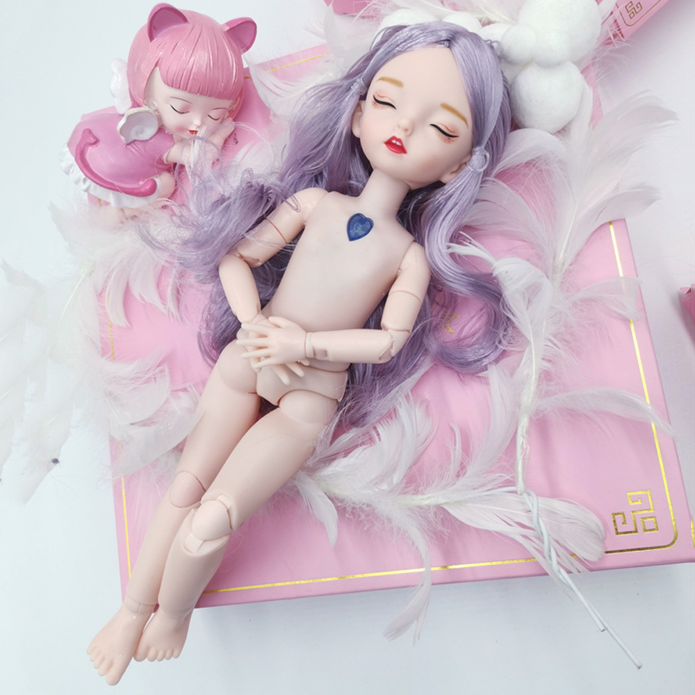 依甜芭比娃娃换装公主30厘米睡眠娃娃 bjd多关节改妆身体素体裸娃
