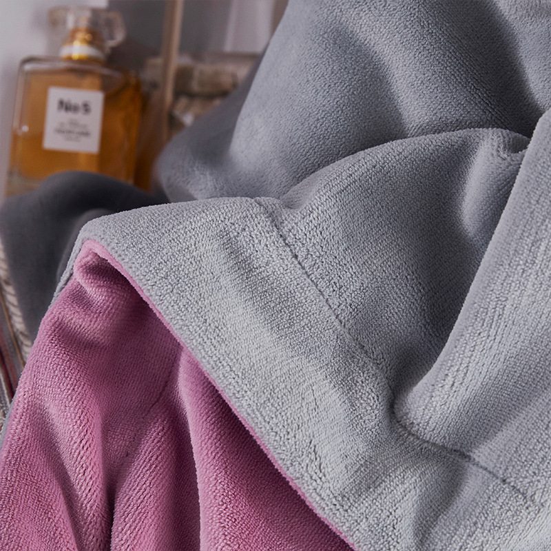 加厚拼色牛奶绒四件套法兰绒珊瑚绒被套臻丝绒1.8m床单水晶毛绒