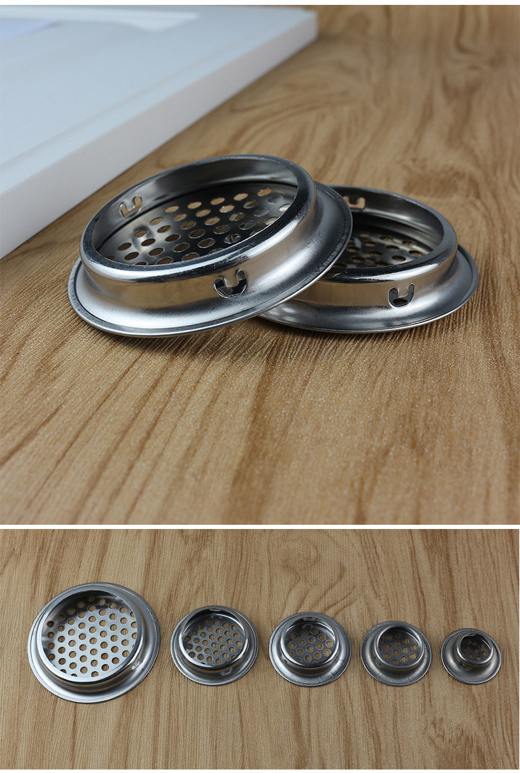 304不锈钢透气孔 家具橱柜衣柜鞋柜圆形通气孔 双面透气盖散热网