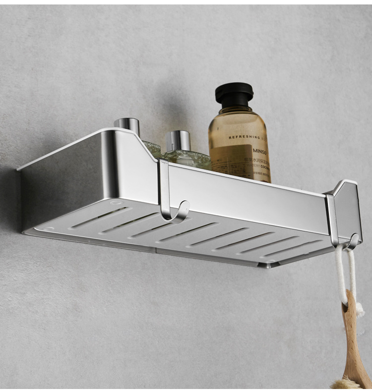 宜来卫浴置物架淋浴房304不锈钢浴室角架子洗澡间卫生间三角篮