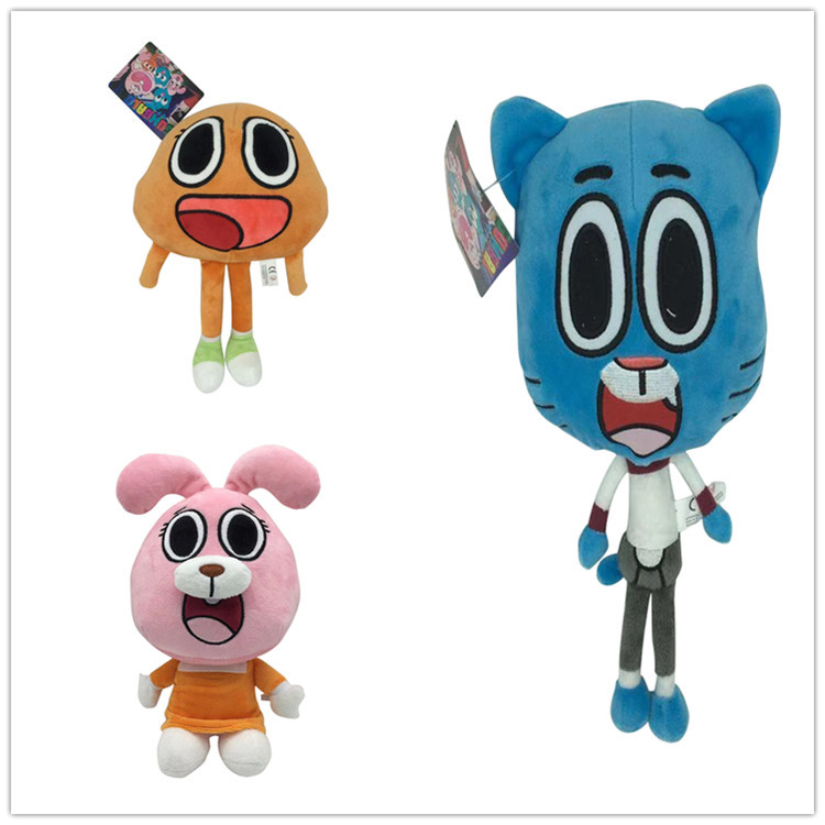 厂家直销跨境阿甘妙世界卡通毛绒公仔gumball口香糖儿童动漫玩具