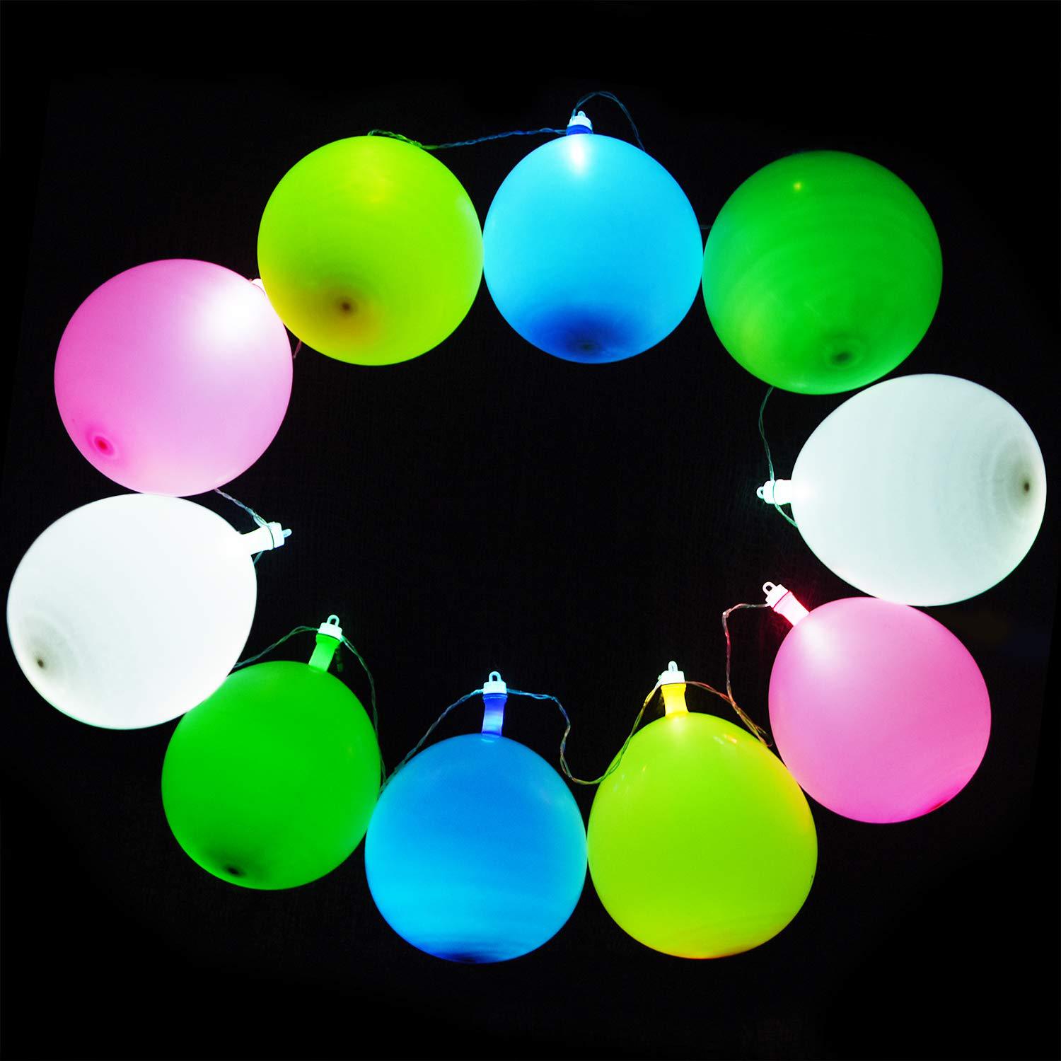 厂家促销 10灯 婚庆气球 节日气球 led气球灯串 庆祝聚会