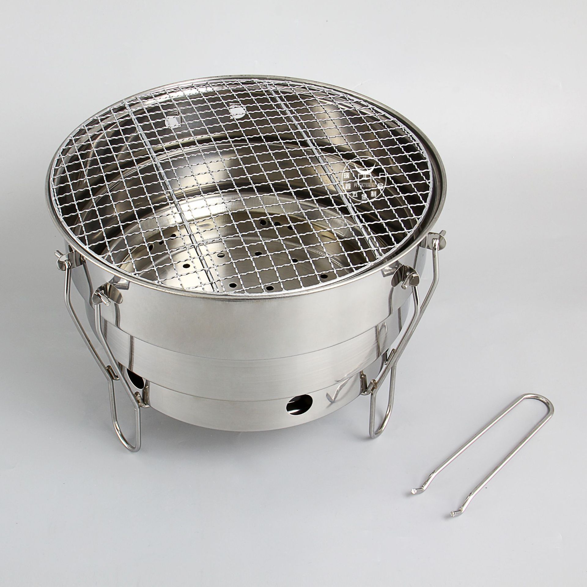 折叠便携式户外小型烧烤炉野餐炉不锈钢 家用木炭韩式烤肉烧烤架