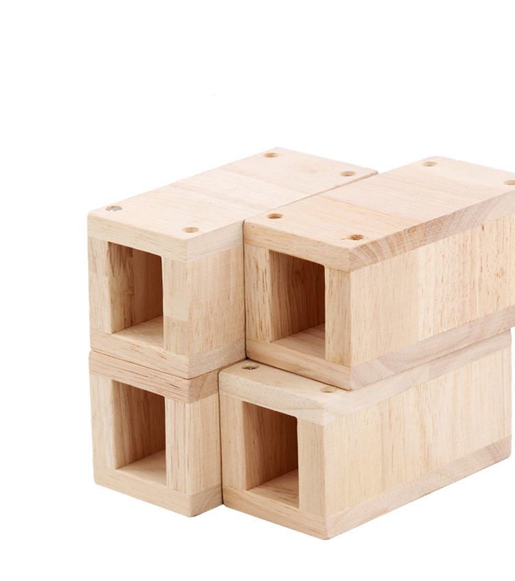 幼儿园户外中空拼搭积木儿童室外大型建构区木制空心积木益智玩具