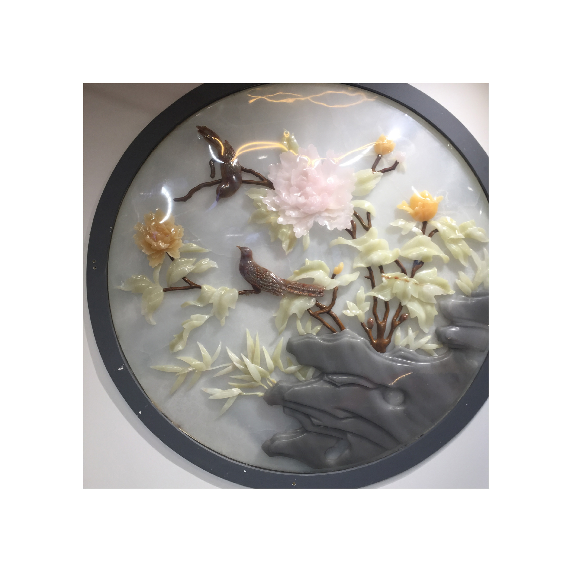 天然玉石雕刻工艺品 专业定制山水画背景墙大厅装饰酒店别墅装修