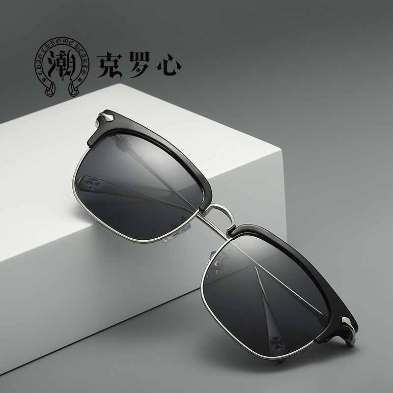 正品潮克罗心偏光太阳镜 复古男款薛之谦同款时尚开车开车墨镜