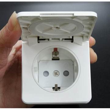 ip54欧式德式户外防水插座 方盖欧规发电机暗装插座 欧标防尘插座