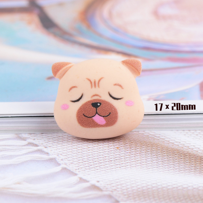 仿真卡通小动物 奶油滴胶手机壳diy材料发饰胸针diy饰品 树脂配件