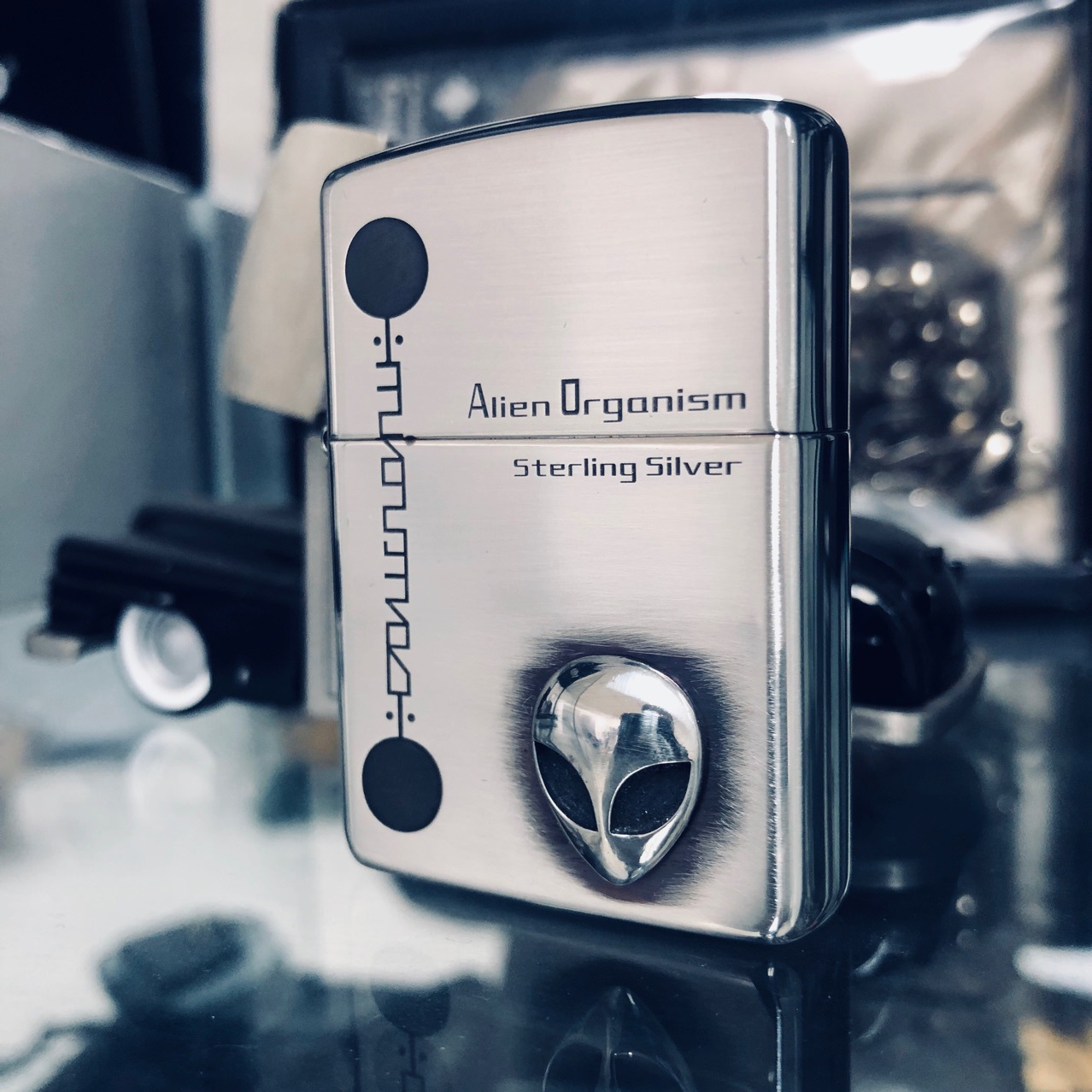 zippo打火机 925银外星人