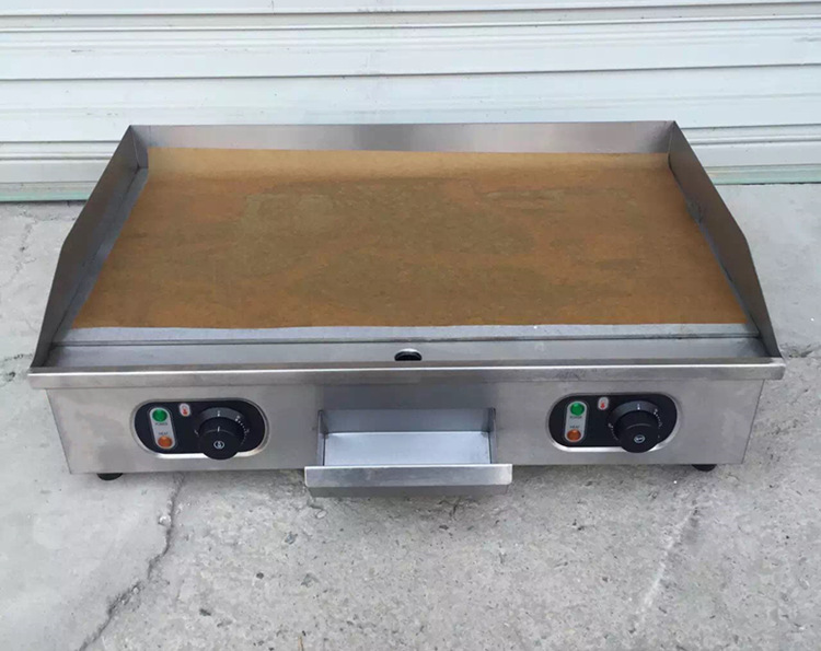 电扒炉商用烤冷面机手抓饼机器半坑煎牛扒烤炉平板鱿鱼铁板烧设备