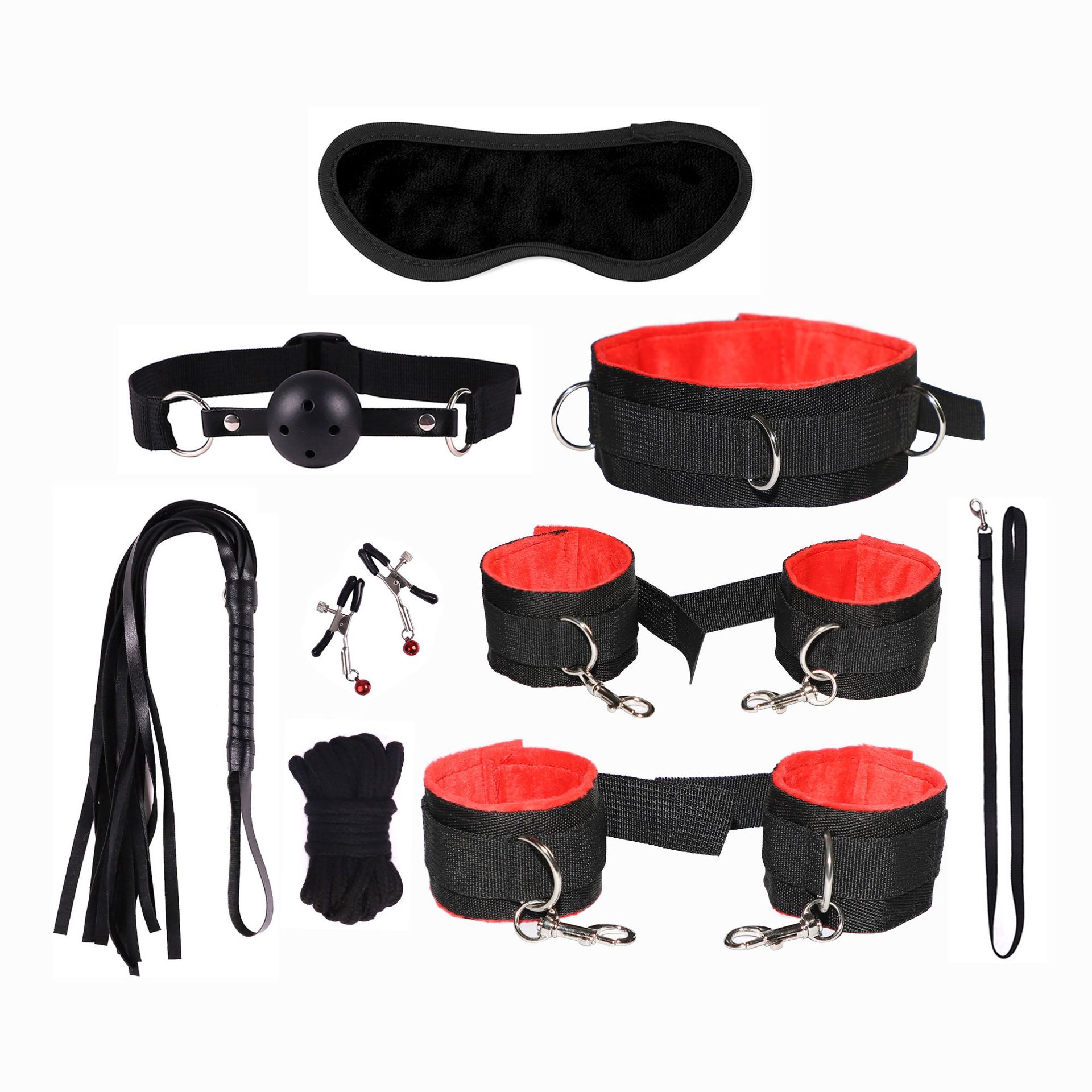 另类捆绑床上套装成人性用品sm束缚绑带情趣玩具9件套外贸新款