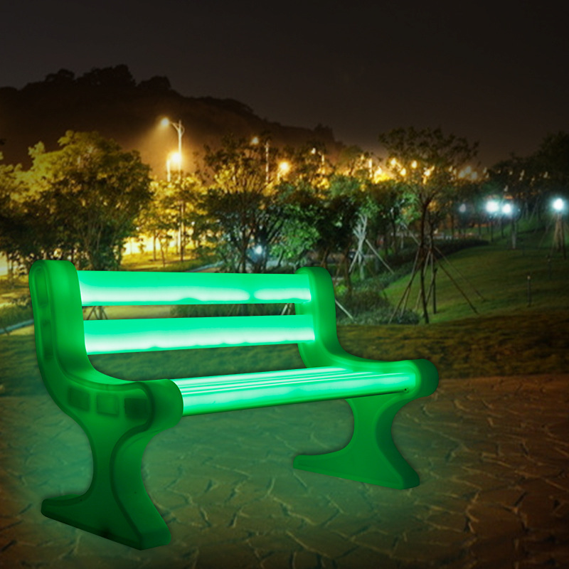网红led遥控发光椅公园长椅礼堂户外休闲商场小区等候椅休息坐椅