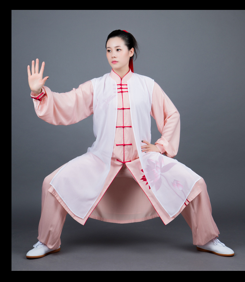 大业亨通新款刺绣太极服太极拳练功服女表演服装练功晨练比赛演出