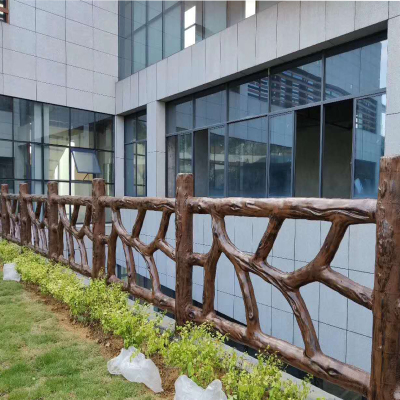 现货水泥仿藤护栏混凝土仿生异形仿树藤木栏杆景区仿树枝藤围栏