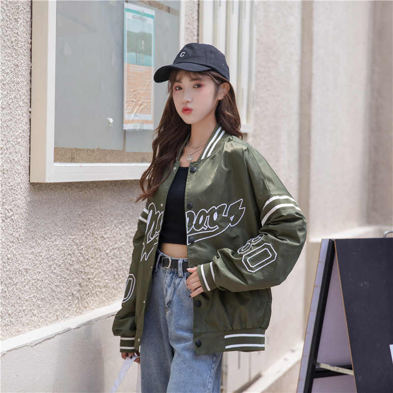 女式棒球服2020秋冬新款韩版时尚休闲运动夹克情侣外套厂家批发