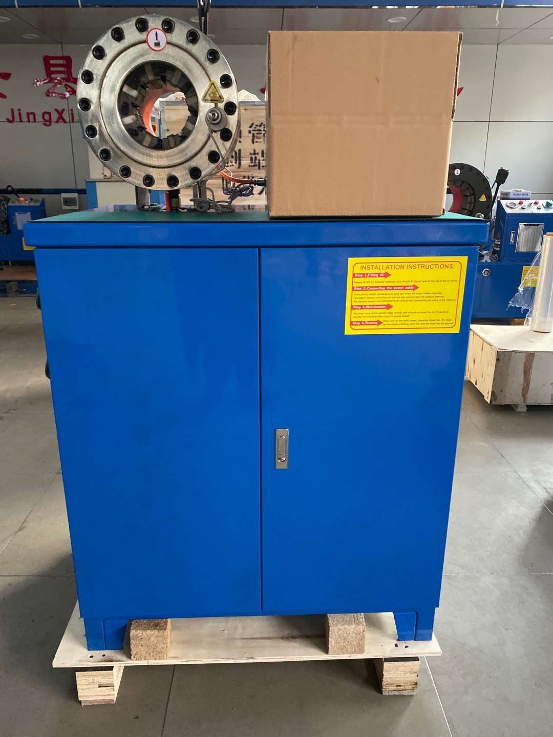 手动液压胶管钢管锁管机全自动扣压机锁管机油管压管机小型缩口机