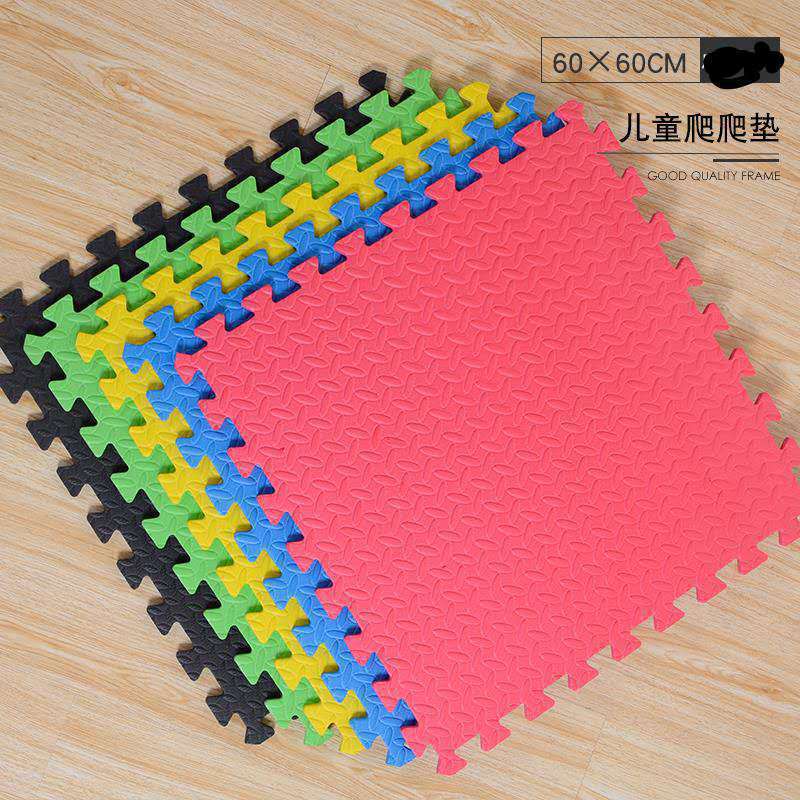 黑色eva塑料泡沫垫 宝宝加厚爬行垫 家用防摔儿童拼接地垫60x60厂