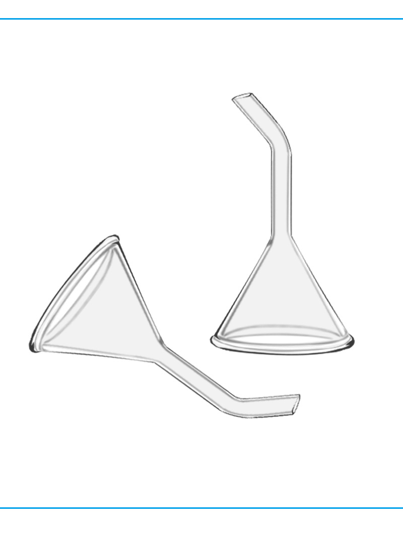 玻璃弯颈漏斗三角弯型漏斗加厚料可开票 百分百正品